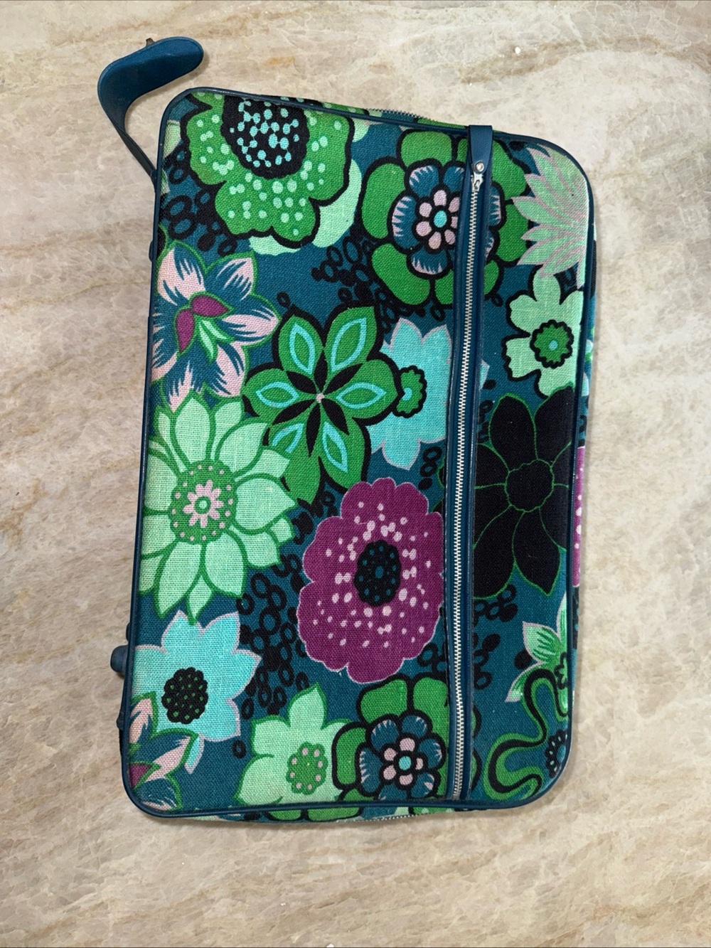 Bantam Travel Vintage 60s 70 Flower Power Hippie Luggage Suitcase Bag Japan Prop